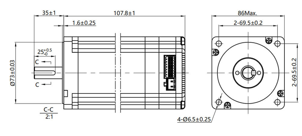 BFISC86-C2A3 闭环步进一体机图纸 BFISC86-C2A3 闭环步进一体机图纸