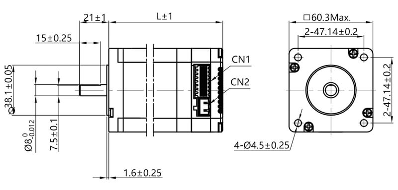 ISC60-R1A3 闭环步进一体机图纸 ISC60-R1A3 闭环步进一体机图纸