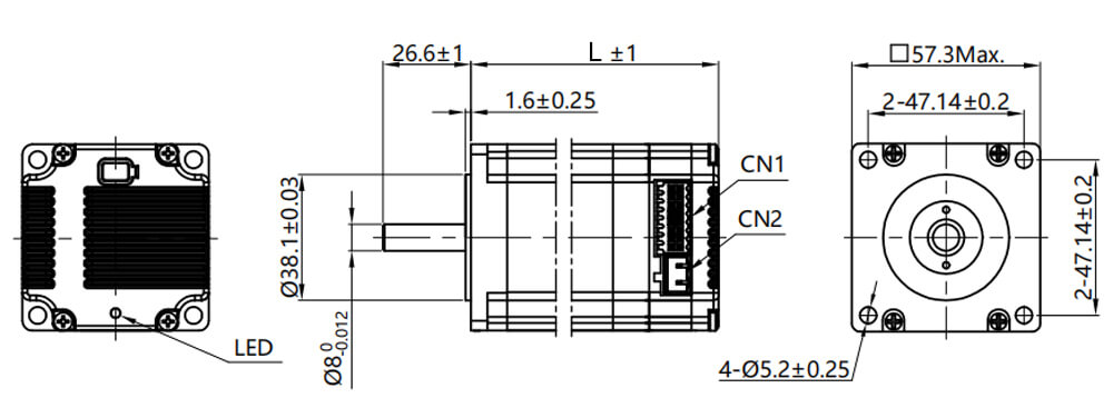 BFISC57-C5A3 步进一体机图纸 BFISC57-C5A3 步进一体机图纸